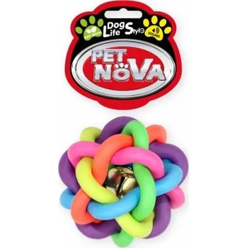 Hračka pro psa Pet Nova Tvrdý míček s rolničkou 6cm