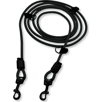 Vodítko pro psa Biothane® kulaté přepínací voděodolné vodítko PafDog® 8mm, 5 délek, černé DÉLKA VODÍTKA: 2 metry