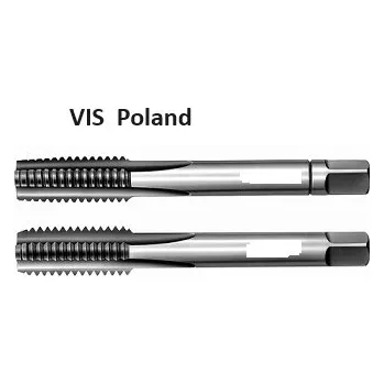 Závitořezný nástroj Závitník ruční sadový prodloužený - M27x2 - sada 2 ks, Polsko VIS, ČSN 223010, DIN 352, L=125 mm (Nástrojová ocel, výrobce VIS Poland. Celková délka 125 mm. Zašlu foto)