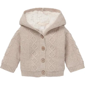 KARDIGAN NOPPIES JONESPORT S TEDDY KOŽÍŠKEM, BÉŽOVÝ Velikost: 68