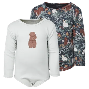 Kojenecký body BODY FIXONI KOJENECKÉ, 2 KS, S VEVERKOU A ZVÍŘÁTKY, BAVLNA Velikost: 50