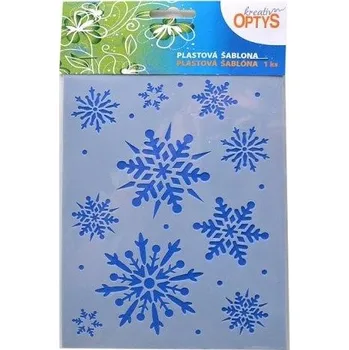 Šablona Vločky 2, 20 x 15 cm, plast