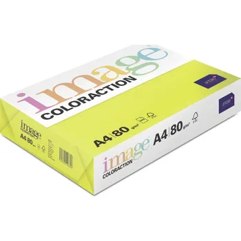 Papír pro tiskárny Barevný xerografický papír Image Coloraction 80 g / A3, neonově žlutá, balení 500 archů