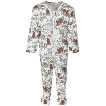 Kojenecký overall FIXONI OVERAL FIXONI, S ŤAPKAMI, SE ZVÍŘÁTKY, BÍLÝ, BAVLNA Velikost: 50