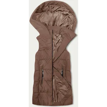 Dámská vesta Dámská vesta v barvě cappuccino s kapucí S'West (B8175-12) odstíny béžové XL (42)