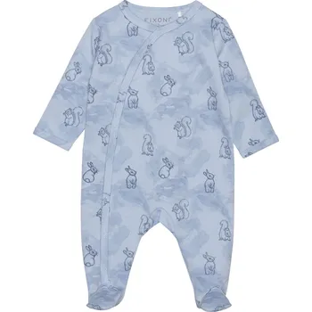 Kojenecký overall OVERAL FIXONI SE ZAJÍČKY A VEVERKAMI, BLUE FOG Velikost: 86