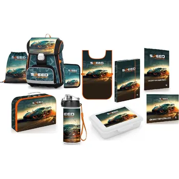 Školní batoh Karton P+P Školní sada set 10ks PREMIUM Auto batoh vhodný i pro prvňáčky 0-81624/010