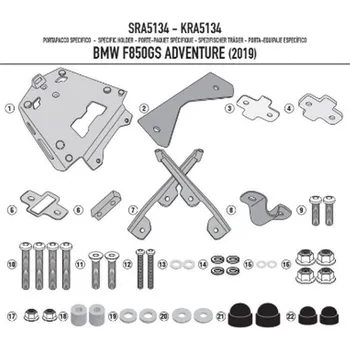 Nosič na motocykl a skútr KAPPA zadní nosič kufru BMW F 850/900GS ADVENTURE (19-25) hliníkový MONOKEY (KAPPA zadní nosič kufru BMW F 850/900GS ADVENTURE (19-25) hliníkový MONOKEY)