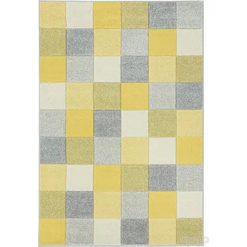 ORIENTAL WEAVERS Kusový koberec PORTLAND kostka žlutošedá 67/120