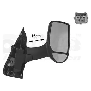 Auto zrcátko Vnější zpětné zrcátko VAN WEZEL 1898818