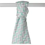 Bambusová osuška XKKO BMB 90x100 - Scandinavian Baby Mint Chevron