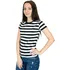 Dámské tričko Mantis Stripy T M110S černé/bílé, M