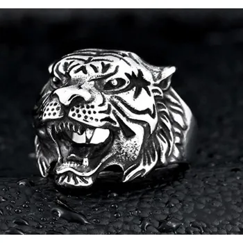 Prsten Ocelový prstýnek tygr