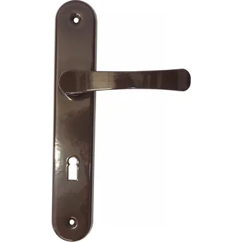 Dveřní kování Toptrade 603086 hliníková klika 90 mm hnědá