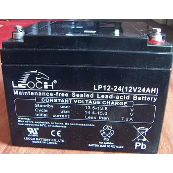 Záložní (staniční) baterie akumulátor LEOCH LP12-24, 24Ah, 12V VRLA