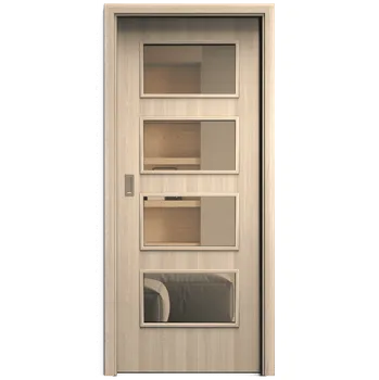 Interiérové dveře SAPELI SWING KOMFORT M49 - CPL LAMINÁT - POSUVNÉ DVEŘE VČ. ZÁRUBNĚ - Jasan Průchozí šířka (cm): 90, Průchozí výška (cm): 197, Typ skla: Planibel bronz