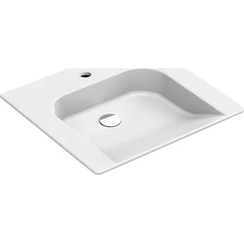 COMMUNITY keramické umyvadlo 60x55cm, bez přepadu, bílá ExtraGlaze