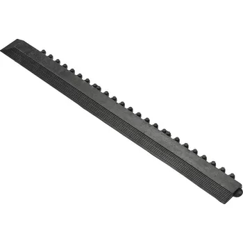 Rohožka FMT Černá gumová rohová náběhová hrana "samec" pro rohože Fatigue - 100 x 7,5 cm