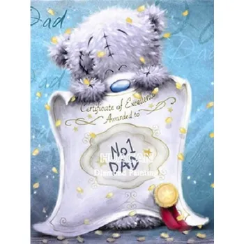 Diamantové malování HOMFUN DIAMOND PAINTING - 5D DIAMANTOVÁ MOZAIKA – MEDVÍDEK ME TO YOU 05