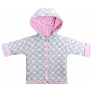 Podšitý kabátek s kapucí wellsoft Srdíčka Baby Service velikost 56 (2401)