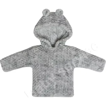 dívčí zimní kombinéza Kabátek s kapucí a oušky wellsoft minky Baby Service velikost 68