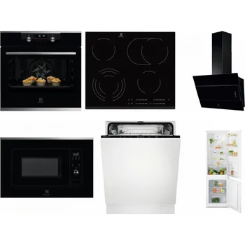Set domácích spotřebičů ELECTROLUX KODDP77X + ELECTROLUX EHF6547FXK + ELECTROLUX LFV316K + ELECTROLUX LMS2203EMX + ELECTROLUX EEA27200L + ELECTROLUX LND5FE18S