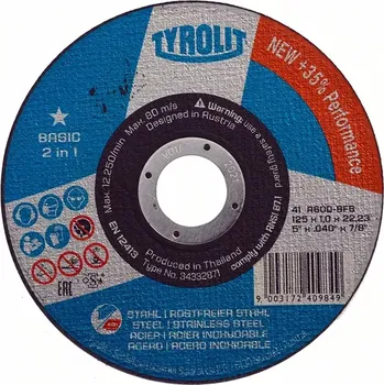 Řezný kotouč Tyrolit Řezný kotouč 230x1,9x22 Basic ocel/nerez