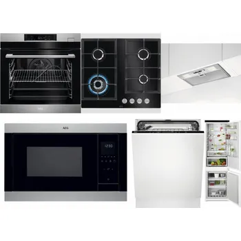 Set domácích spotřebičů AEG BSK782380M + AEG Mastery SpeedBurner HKB64420NB + AEG DGB3523S + AEG Mastery MSB2547D-M + AEG FSK73607Z + AEG TSC6M181ES
