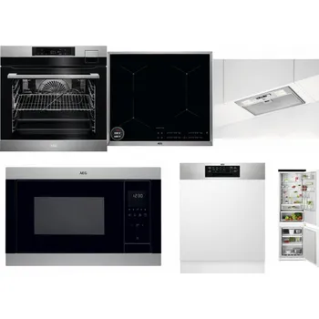 Set domácích spotřebičů AEG BSK792380M + AEG Mastery SenseBoil IAE64413XB + AEG DGB3523S + AEG Mastery MSB2547D-M + AEG FEE72706PM + AEG TSC6M181ES