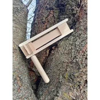 Dřevěná hračka Dřevěná řehtačka, hrkačka dvoustranná velká