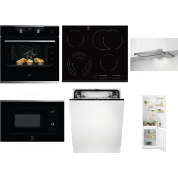 Set domácích spotřebičů ELECTROLUX KODEH70X + ELECTROLUX EHF6547FXK + ELECTROLUX LFP326S + ELECTROLUX LMS2203EMX + ELECTROLUX EEA27200L + ELECTROLUX LND5FE18S