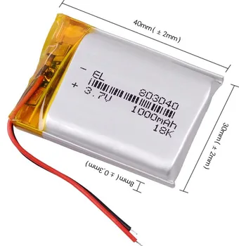 Článková baterie Akumulátor Li-pol 900mah 10C 3.7V 803040 nabíjecí baterie s ochranou