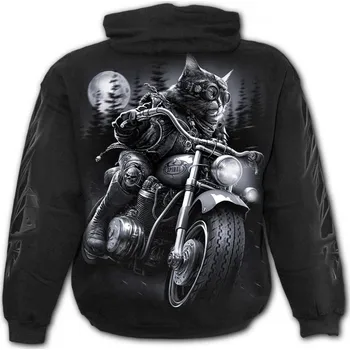 Pánská mikina Motorkářská mikina s kočkou Spiral NINE LIVES TR501800 Velikost: XXL