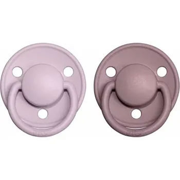 BIBS De Lux dudlíky z přírodního kaučuku 2ks velikost 2 (6-18měsíců) Dusty Lilac/Heather
