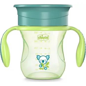 Kojenecká láhev CHICCO Hrneček Perfect 360 s držadly 200 ml zelený 12m+ (06951.300G)