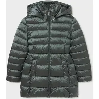 Mayoral prošívaný dlouhý dívčí zimní kabát zelený 7481 068