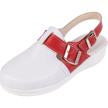 Pracovní obuv Buxa Dámská zdravotní obuv MED25 bílá s červeným páskem Velikost: 38
