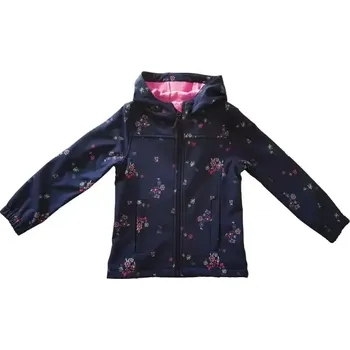 Chlapecká bunda Softschell bunda Topo modrá potisk kytky velikost 116 (60090)