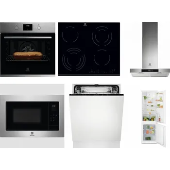 Set domácích spotřebičů ELECTROLUX KOFGH70TX + ELECTROLUX EHF6343FOK + ELECTROLUX LFT426X + ELECTROLUX EMS4253TEX + ELECTROLUX EEA27200L + ELECTROLUX LND5FE18S