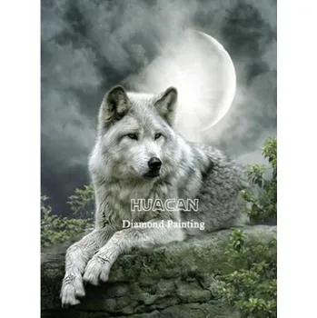 Diamantové malování DIAMANTOVÁ MOZAIKA VLK 06 - SLEVA -50%