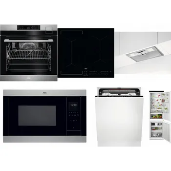 Set domácích spotřebičů AEG BSK792380M + AEG Mastery Bridge IKE64441IB + AEG DGB3523S + AEG Mastery MSB2547D-M + AEG FSE74707P + AEG TSC6M181ES