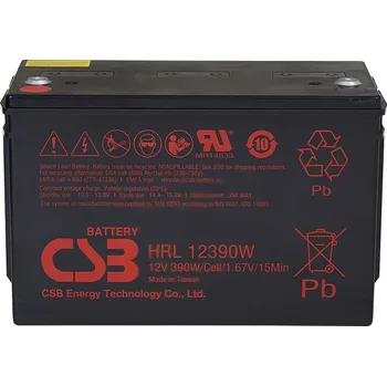 Záložní baterie akumulátor CSB HRL12390W FR (12V/112Ah)
