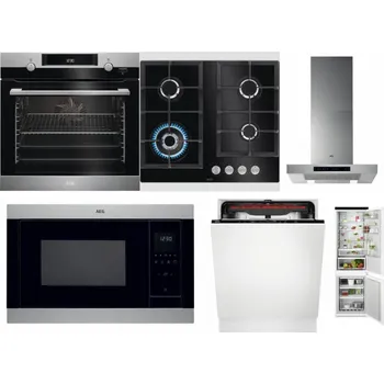 Set domácích spotřebičů AEG Mastery SteamBake BCK455350M + AEG Mastery SpeedBurner HKB64420NB + AEG Mastery DBB5660HM + AEG Mastery MSB2547D-M + AEG Mastery MaxiFlex FSB53927Z + AEG TSC6M181ES