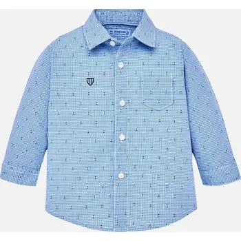 Chlapecká košile Chlapecká košile s dlouhým rukávem Mayoral 2136-87 Celeste velikost 80