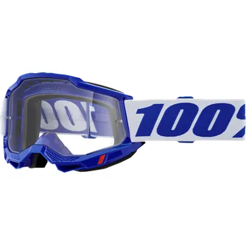 Motocyklové brýle Motokrosové brýle 100% ACCURI 2 BLUE s čirým objektivem (Motokrosové a enduro brýle s čirým objektivem)