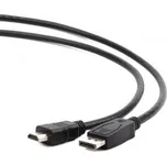 Kabel C-TECH DisplayPort/HDMI, 1m, černý