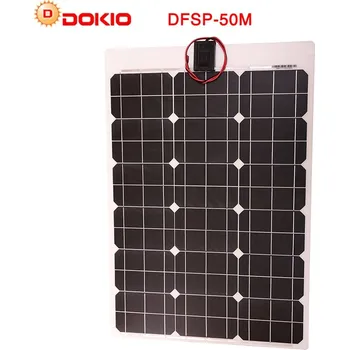 solární panel DOKIO Brand Solar Battery Flexibilní solární panel 50W 12V 24v Controller + 10A solární soustavy pro rybářské lodě Cabin Camping