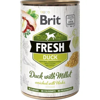 Krmivo pro psa Brit Fresh Dog konz Duck with Millet 400g (min. odběr 6 ks)