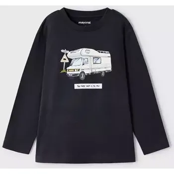 Chlapecké tričko Triko Mayoral dlouhý rukáv obytný vůz 4023-65 Antracit velikost 110