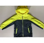 Softshell bunda Topo šedá se svítívými rukávy s reflexními prvky velikost 152